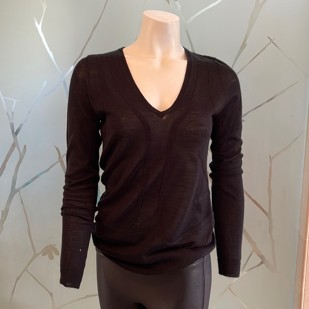 Black BCBG v neck top